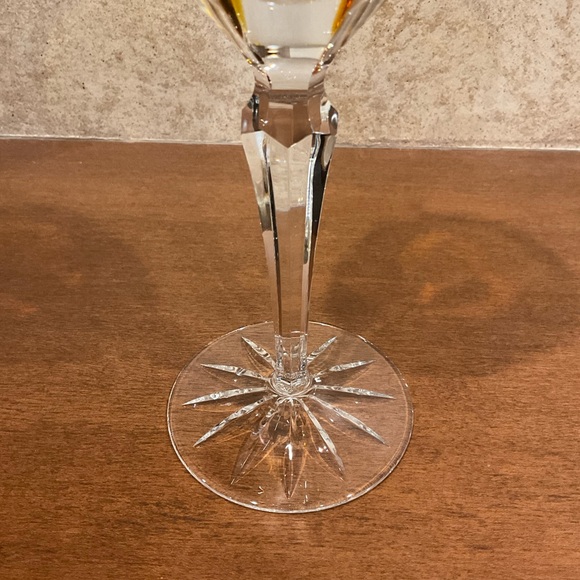 Bohemian Amber Cut to Clear Wine - Picture 8 of 8